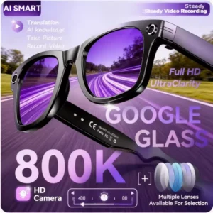 800W AI Men Glasses,  Camera Color-Changing Smart Translation Glasses