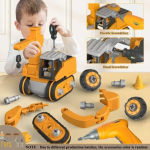 Kids Vehicle Electric Drill Tool Toys  Educational Assembled Sets