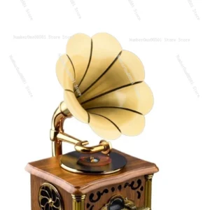 Gramophone Record Player, Vintage Retro Bluetooth