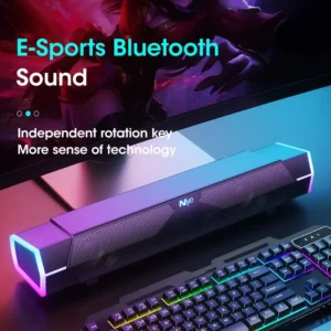 Bluetooth 5.0 and Wired Computer Soundbar Speakers with 4D Surround Sound Stereo and Subwoofer for Laptop PC (Copy)
