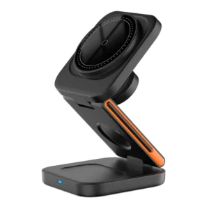 Charging Station Fast Magnetic Wireless Charger Stand for iPhone 17 16 15 14 13 12 Apple Watch 8 7 6 Air pods Pro