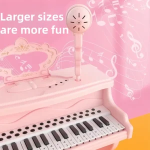 Children's 37 Key Electronic Keyboard Piano Toys W/ Microphone Mini Piano - Thumbnail Image 2