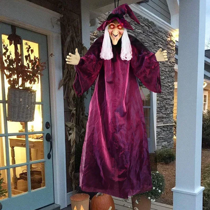 Halloween Life Size Talking Witch - Image 4