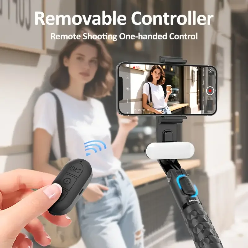 Handheld gimbal stabilizer w/ selfie stick/tripod, wireless remote - Image 5