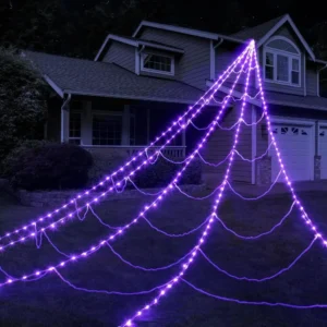 Practical 8 Modes Halloween Spider Web Lights - Thumbnail Image 4