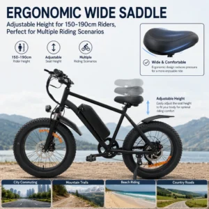 1000W Peak Electric Bike for Adults - Thumbnail Image 2