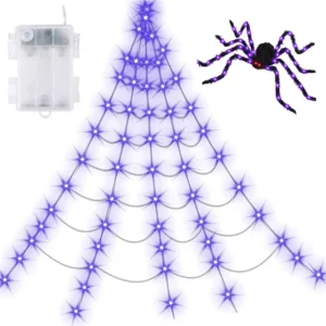 Practical 8 Modes Halloween Spider Web Lights - Thumbnail Image 5
