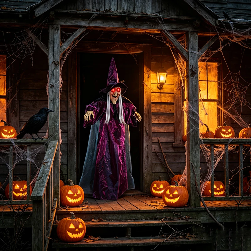 Halloween Life Size Talking Witch - Image 3