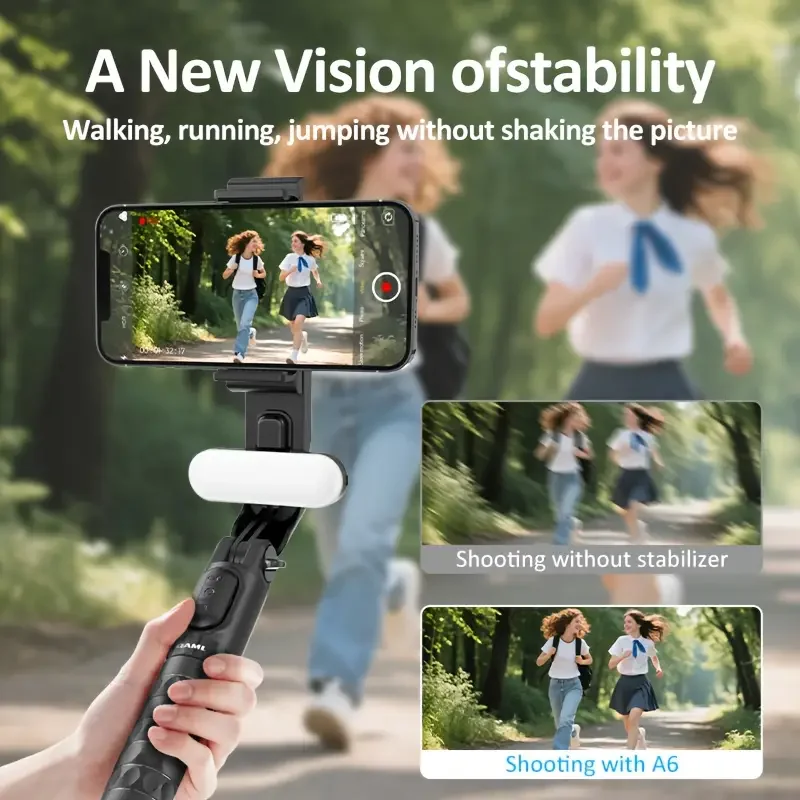 Handheld gimbal stabilizer w/ selfie stick/tripod, wireless remote - Image 3