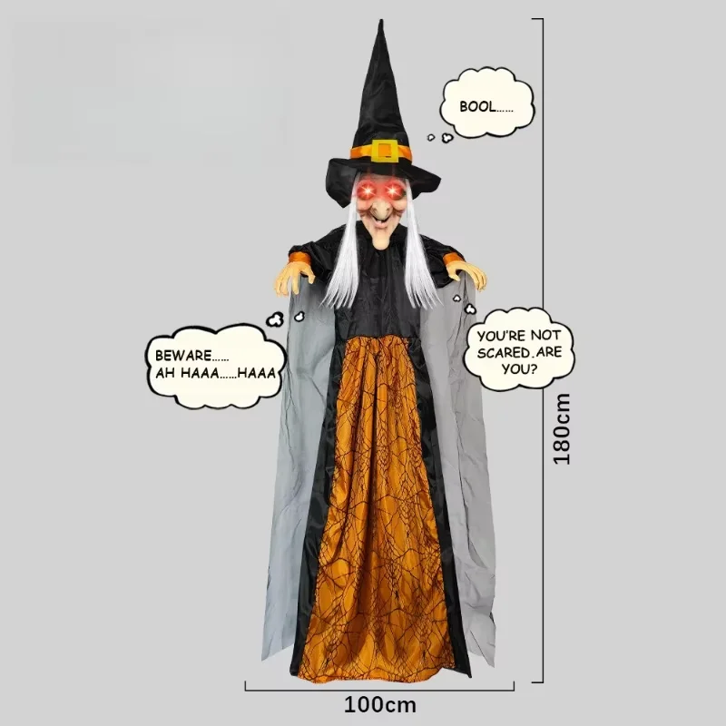 Halloween Life Size Talking Witch - Image 7