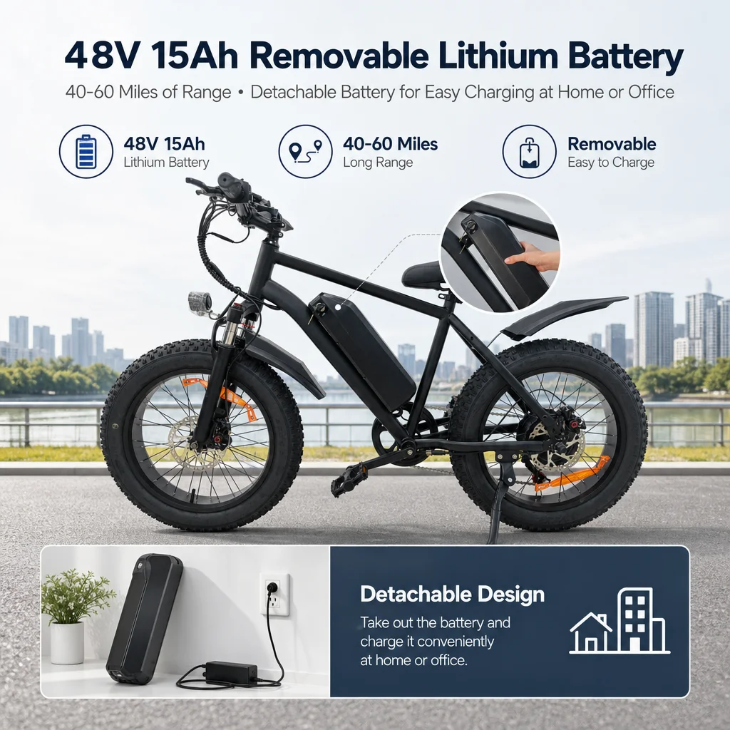1000W Peak Electric Bike for Adults - Image 3