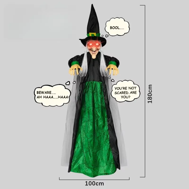 Halloween Life Size Talking Witch - Image 8