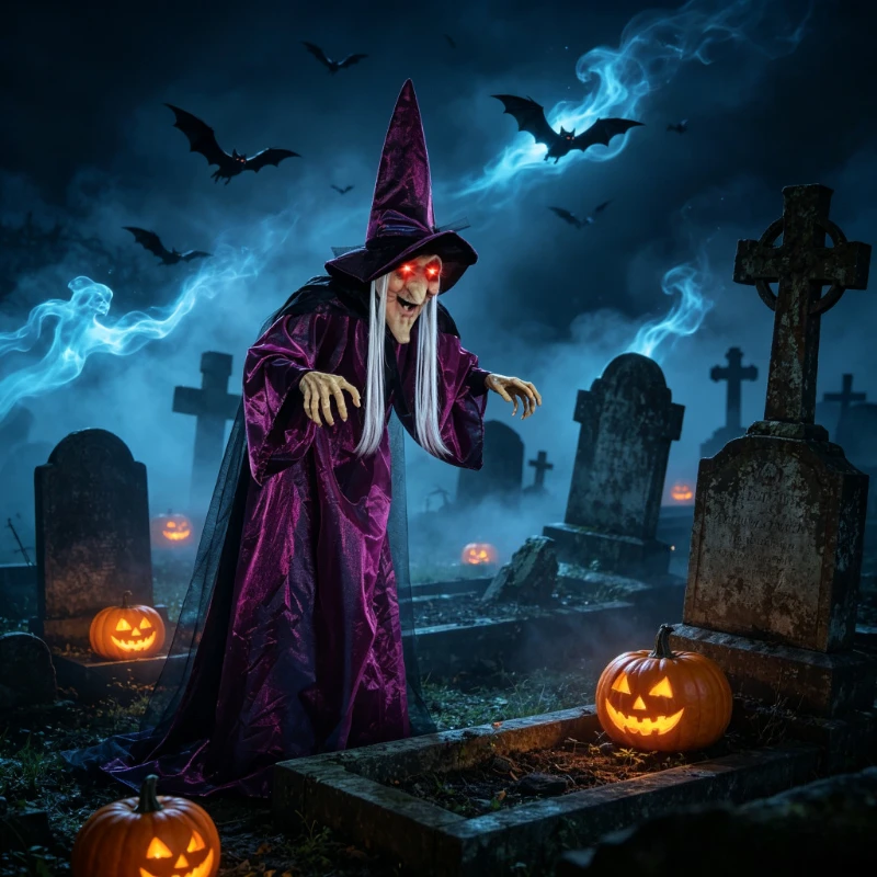 Halloween Life Size Talking Witch - Image 2