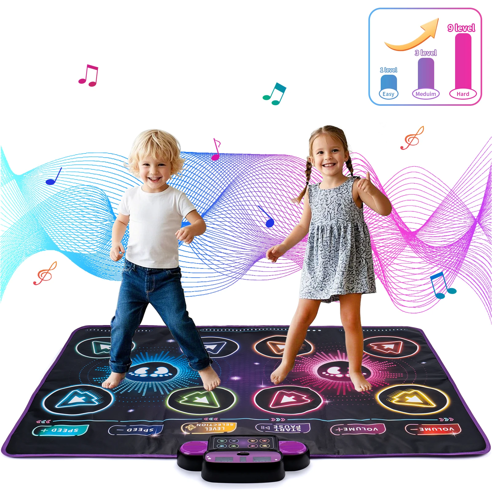 Kids Electronic Dance Mat Dancing Blanket Double Players Mode - Image 1