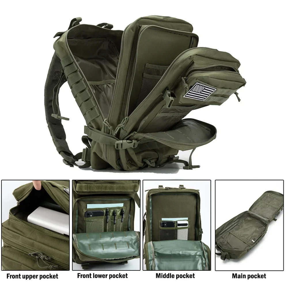 45L Tactical Backpack Large Capacity Outdoor Rucksack 3 Day - Image 5
