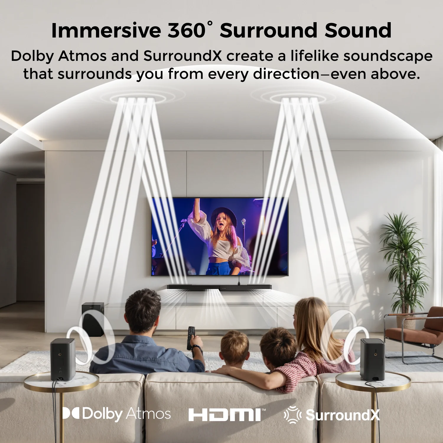 460W 5.1.2ch Sound Bar with Dolby Atmos, Surround Sound - Image 3