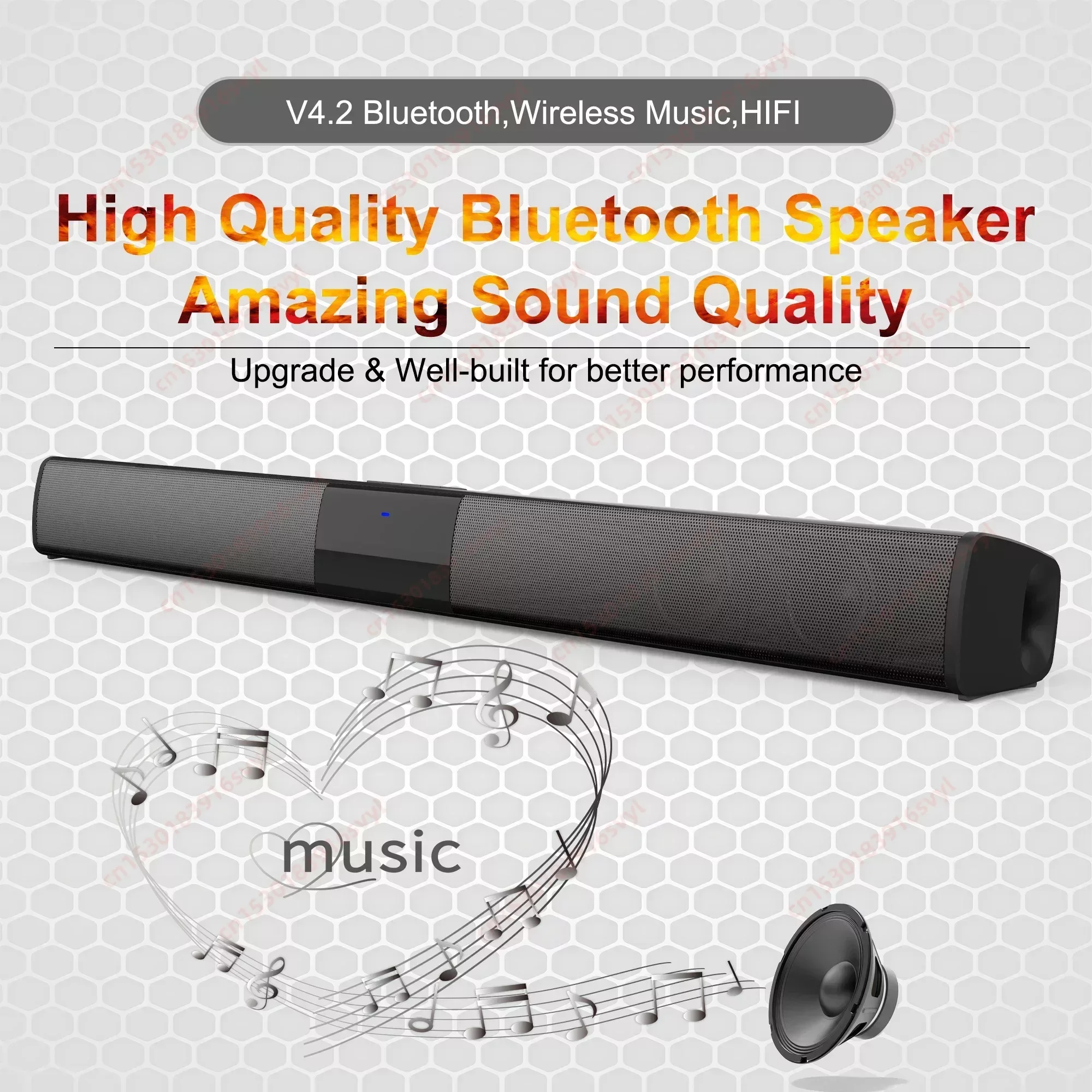 Bluetooth Wireless Sound Bar Heavy Bass Subwoofer - Image 5