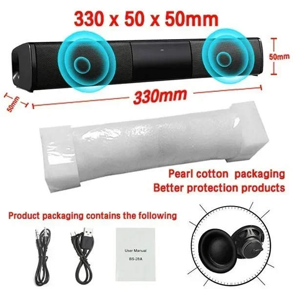 Bluetooth Wireless Sound Bar Heavy Bass Subwoofer - Image 8