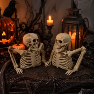 Halloween Half Skeleton Party, Outdoor or Indoor Escape Room Decoration