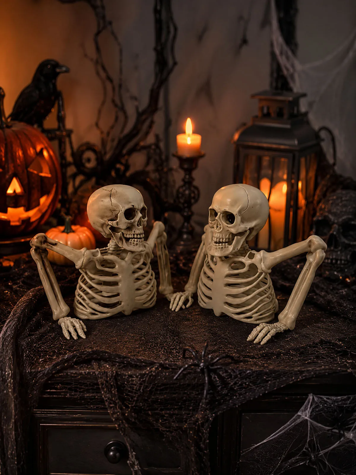 Halloween Half Skeleton Party, Outdoor or Indoor Escape Room Decoration - Image 1