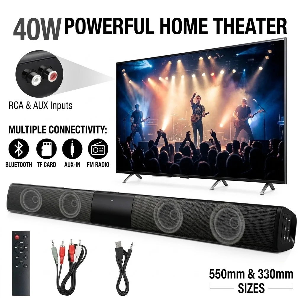 Bluetooth Wireless Sound Bar Heavy Bass Subwoofer - Image 1