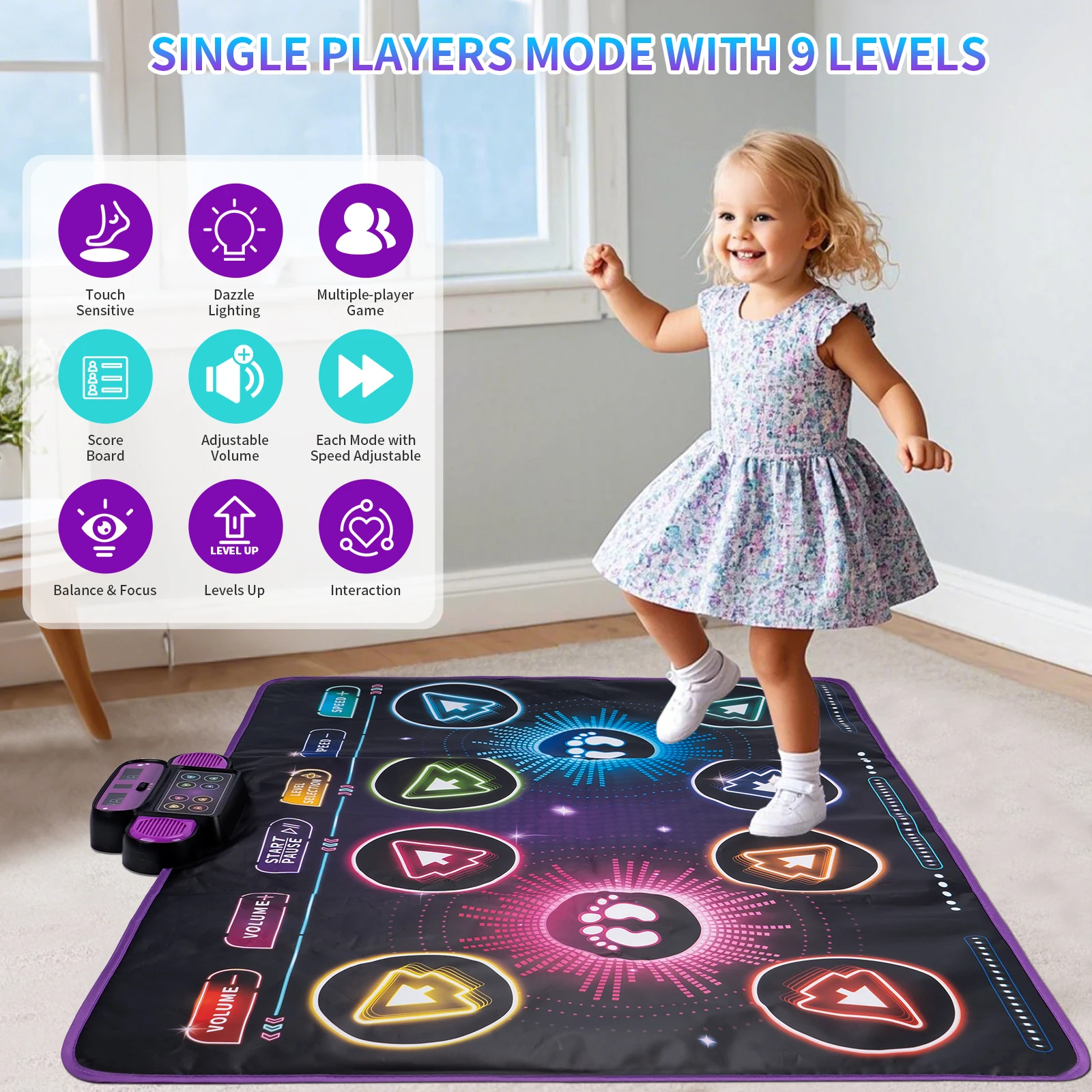 Kids Electronic Dance Mat Dancing Blanket Double Players Mode - Image 2